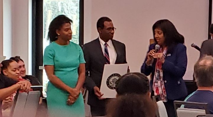 Judges commemorating Trt Ct month 53023